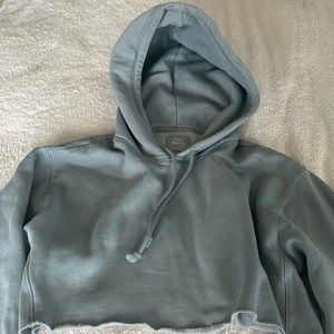 Aritzia cropped hoodie sweatshirt size 1 in blue